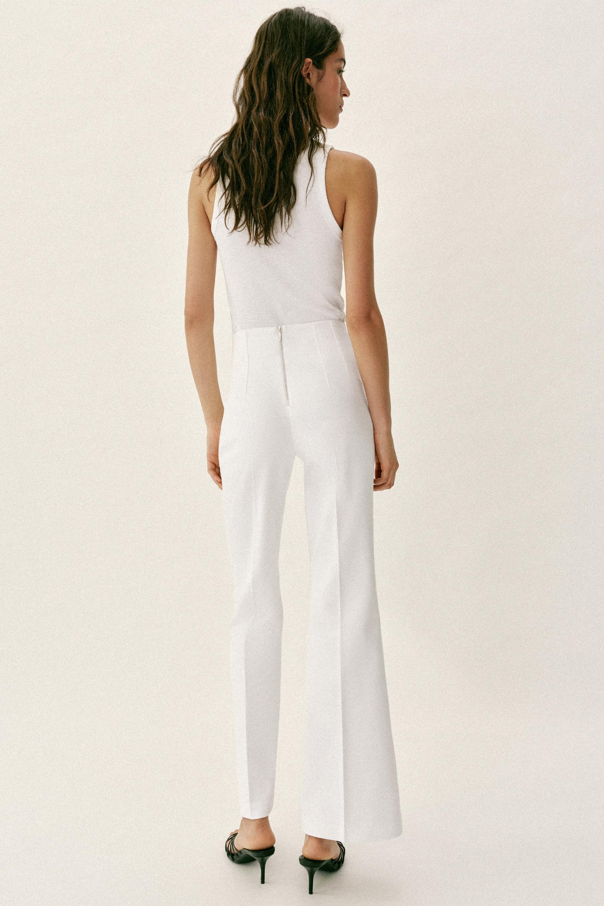 HIGH-WAISTED PANTS WITH BACK ZIP